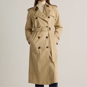 BRAND NEW Quince Beige Double-Breasted Trench Coat in XL